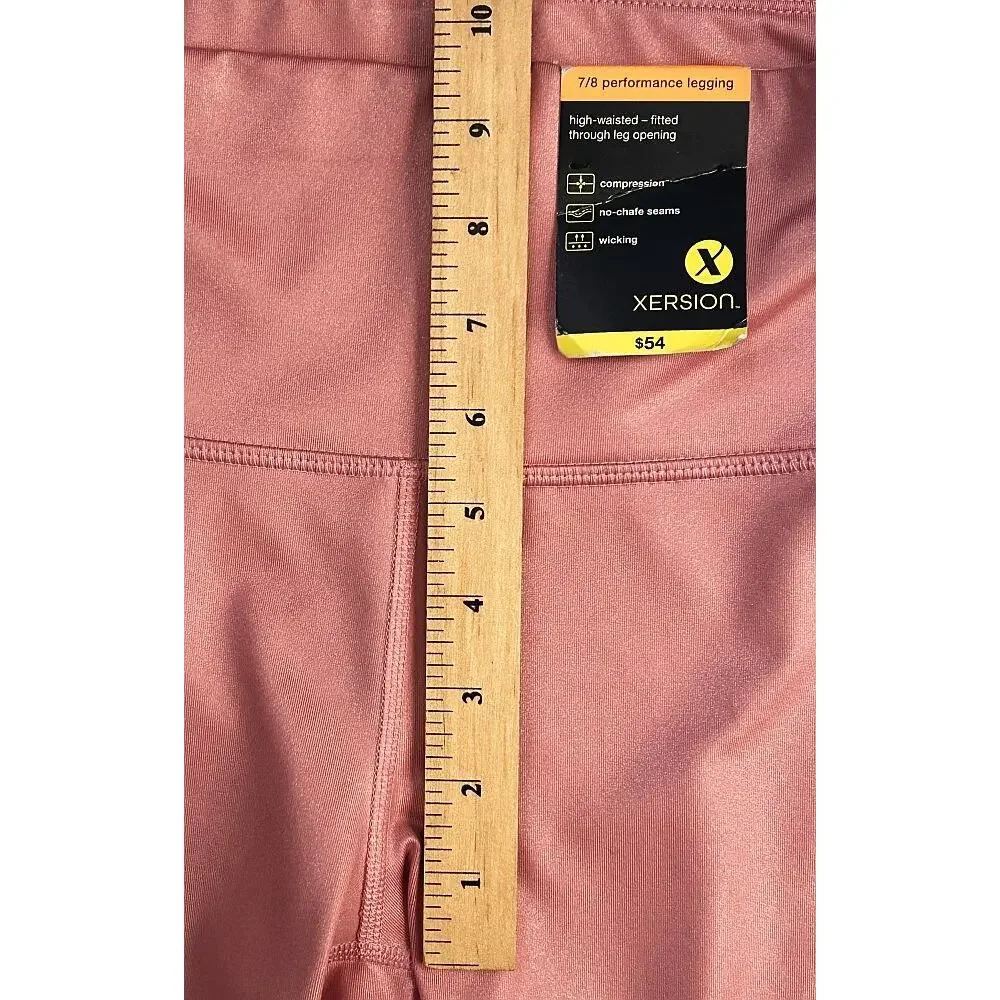 NWT Xersion High-Waist Fitted Compression Pink Leggings Women's Medium